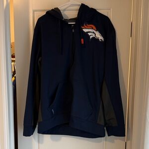 Men's Dark Blue Broncos Hoodie with Embroidered Logo